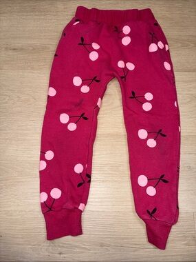 Dot Australia Cherry-Print Pink Jogger Pants